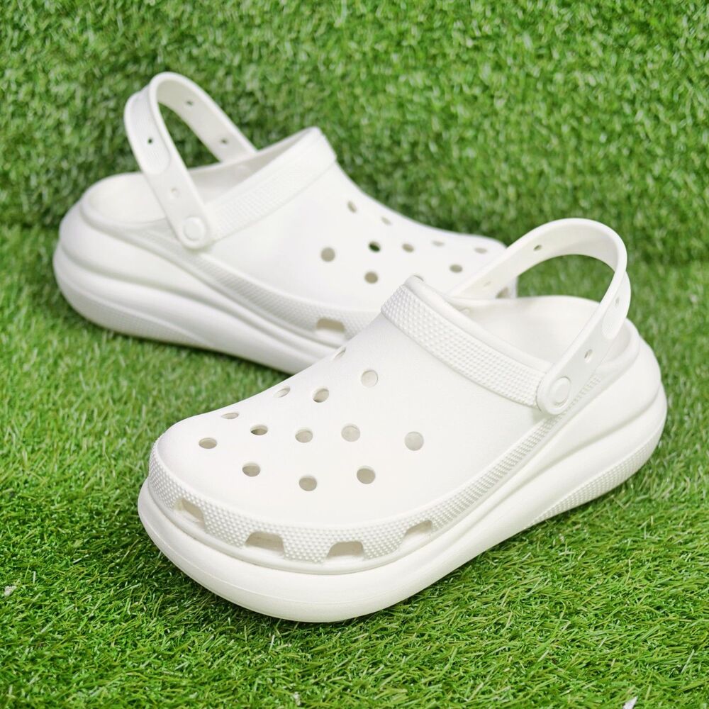 Crocs Classic Crush Clog White - Women's Size 11 / Men's Size 9